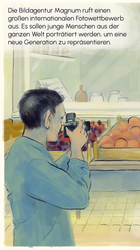 Photographer Herbert List photographing Gerda in her family's shop as part of the Magnum photo competition shoot – "Fräulein Gerda", Westend Stories by Lea Reusse